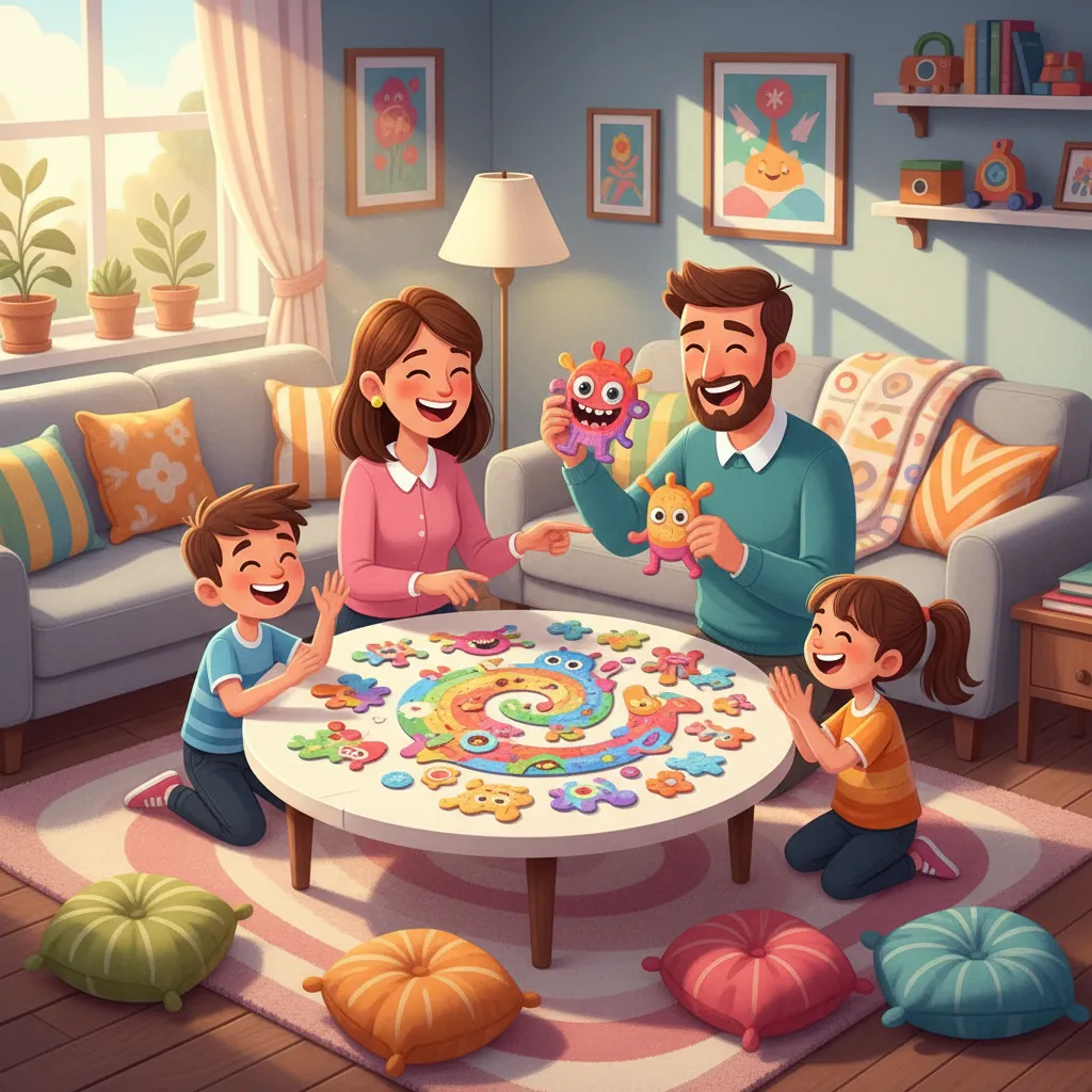 Puzzles divertidos: creatividad y risas en familia