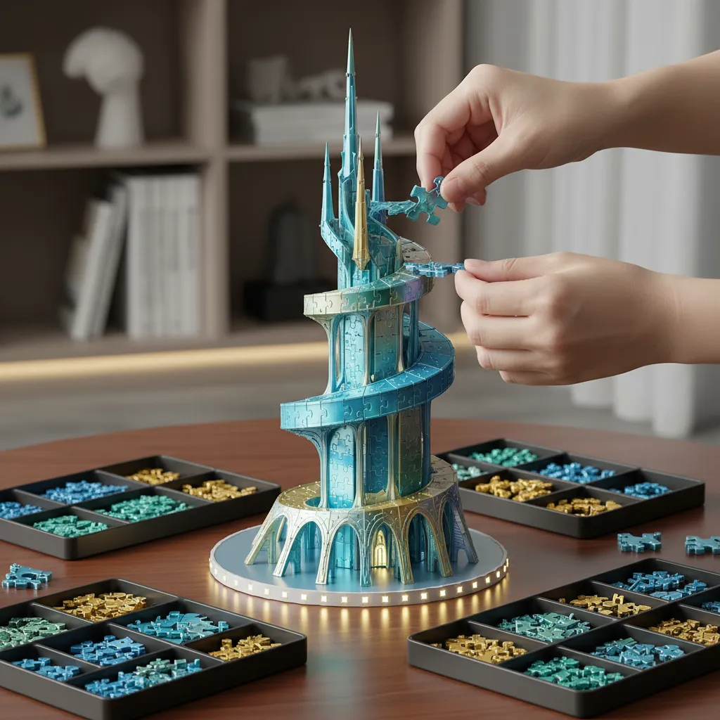 Puzzles tridimensionales: construye y decora con arte